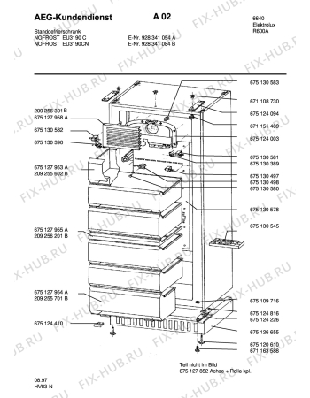Взрыв-схема холодильника Electrolux EU3190CN - Схема узла Housing 001